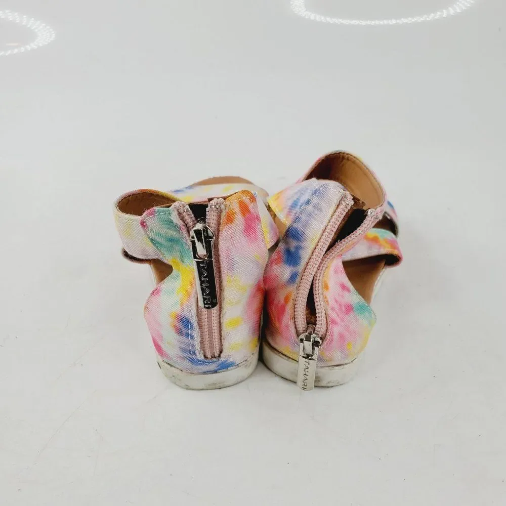 Tahari Girl's Multicolor Tie Dye Casual Back Zip Gladiator Sandal‎ Size 10